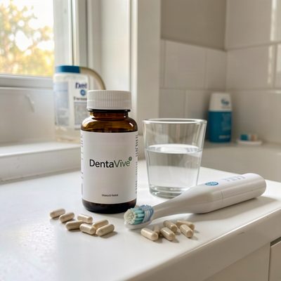 DentaVive oral health supplement bottles